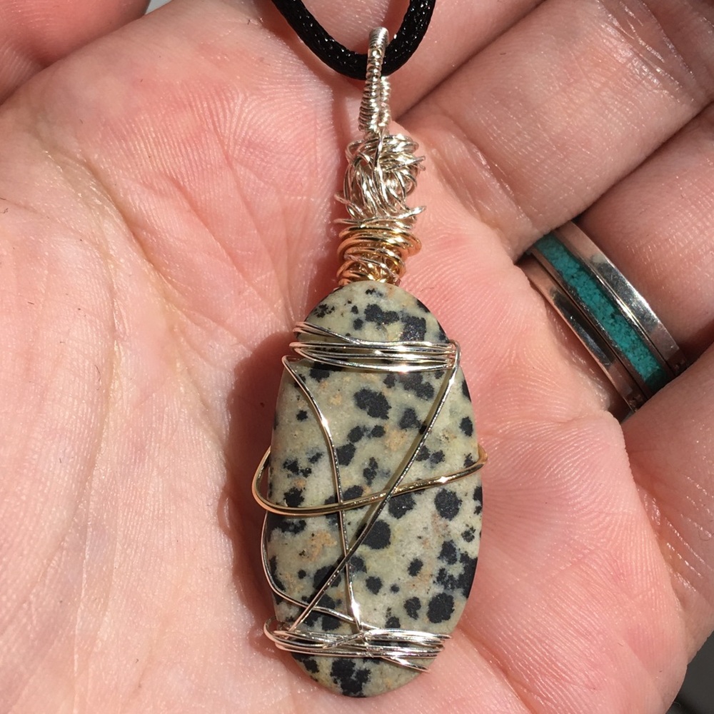 Dalmatian jasper necklace